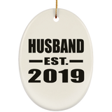 Husband Established EST. 2019 - Oval Ornament
