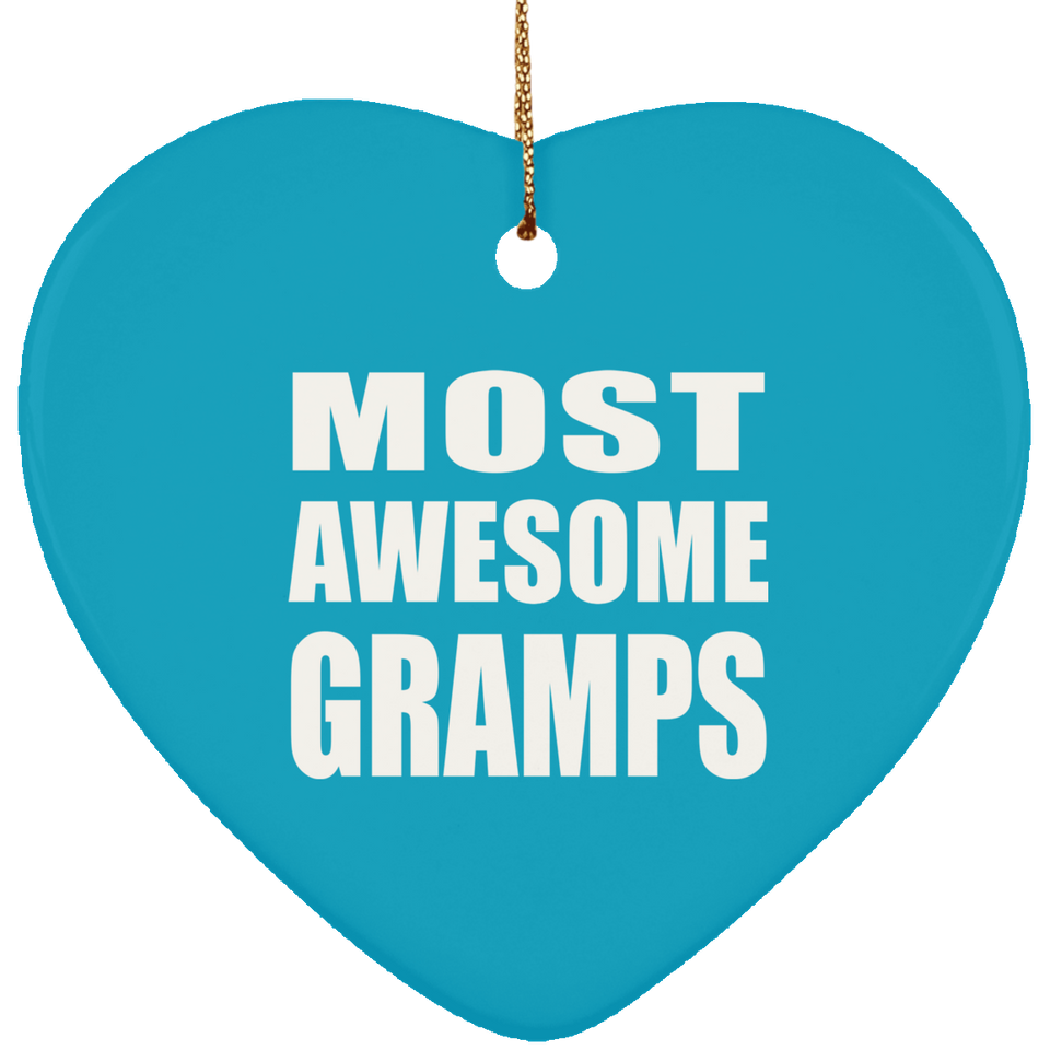 Most Awesome Gramps - Heart Ornament