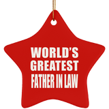 World's Greatest Father In Law - Star Ornament