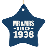 86th Anniversary Mr & Mrs Since 1938 - Star Ornament