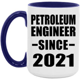 Petroleum Engineer Since 2021 - 15oz Accent Mug Purple