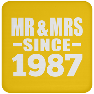 37th Anniversary Mr & Mrs Since 1987 - Drink Coaster