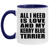 All I Need Is Love And My Kerry Blue Terrier - 11oz Accent Mug Purple