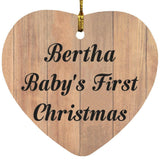 Bertha Baby's First Christmas - Heart Ornament C