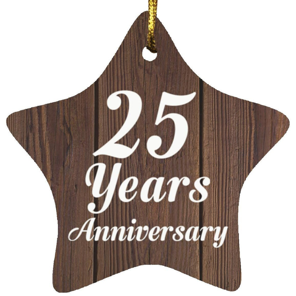 25th Anniversary 25 Years Anniversary - Star Ornament D