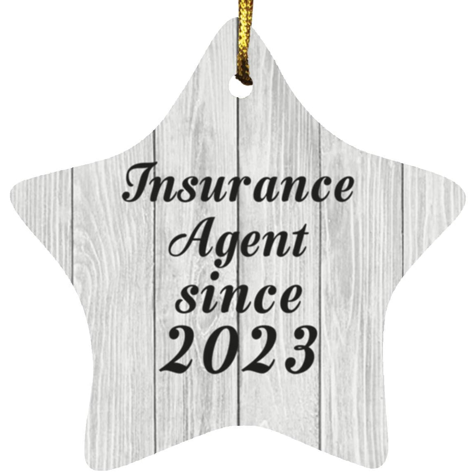 Insurance Agent Since 2023 - Star Ornament F