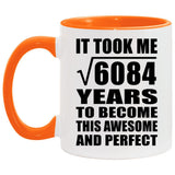78th Birthday Took Square Root of 6084 Years To Awesome - 11oz Accent Mug Orange
