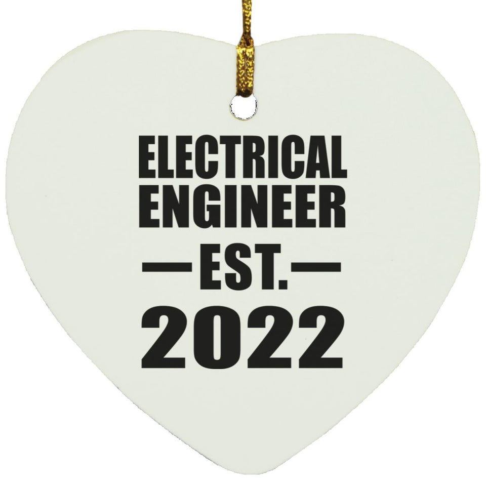 Electrical Engineer Established EST. 2022 - Heart Ornament