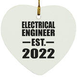 Electrical Engineer Established EST. 2022 - Heart Ornament