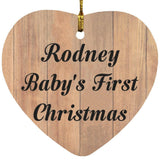 Rodney Baby's First Christmas - Heart Ornament C