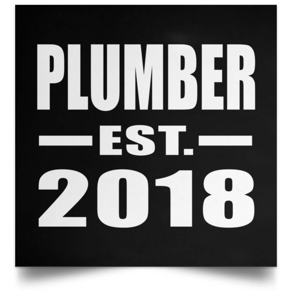 Plumber Established EST. 2018 - Poster Square