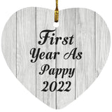 First Year As Pappy 2022 - Heart Ornament F