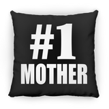Number One #1 Mother - Throw Pillow Black
