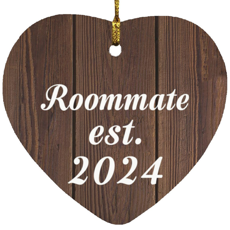Roommate Established EST. 2024 - Heart Ornament D