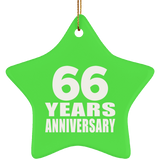66th Anniversary 66 Years - Star Ornament