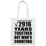 54th Anniversary Square Root of 2916 Years Who's Counting - Tote Bag White
