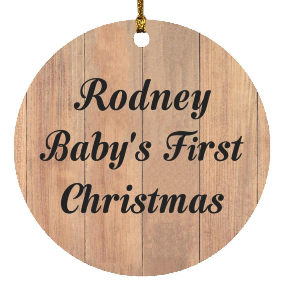 Rodney Baby's First Christmas - Circle Ornament C