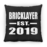 Bricklayer Established EST. 2019 - Throw Pillow Black