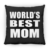World's Best Mom - Throw Pillow Black