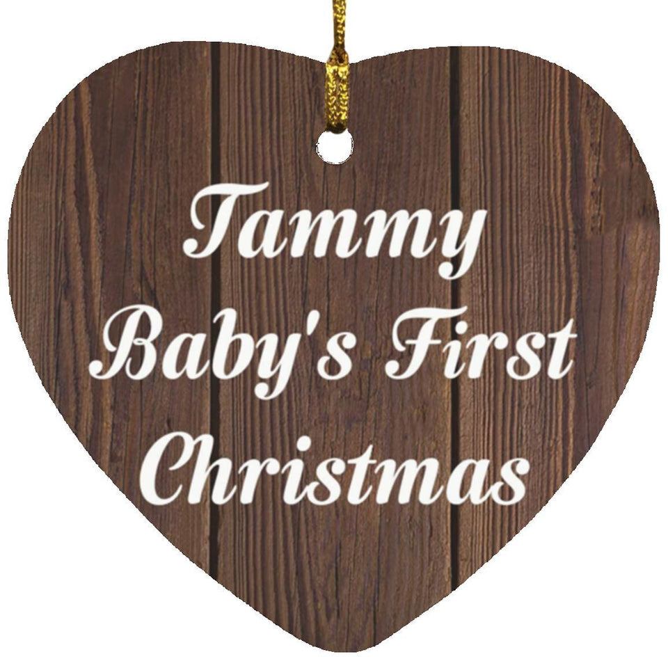 Tammy Baby's First Christmas - Heart Ornament D
