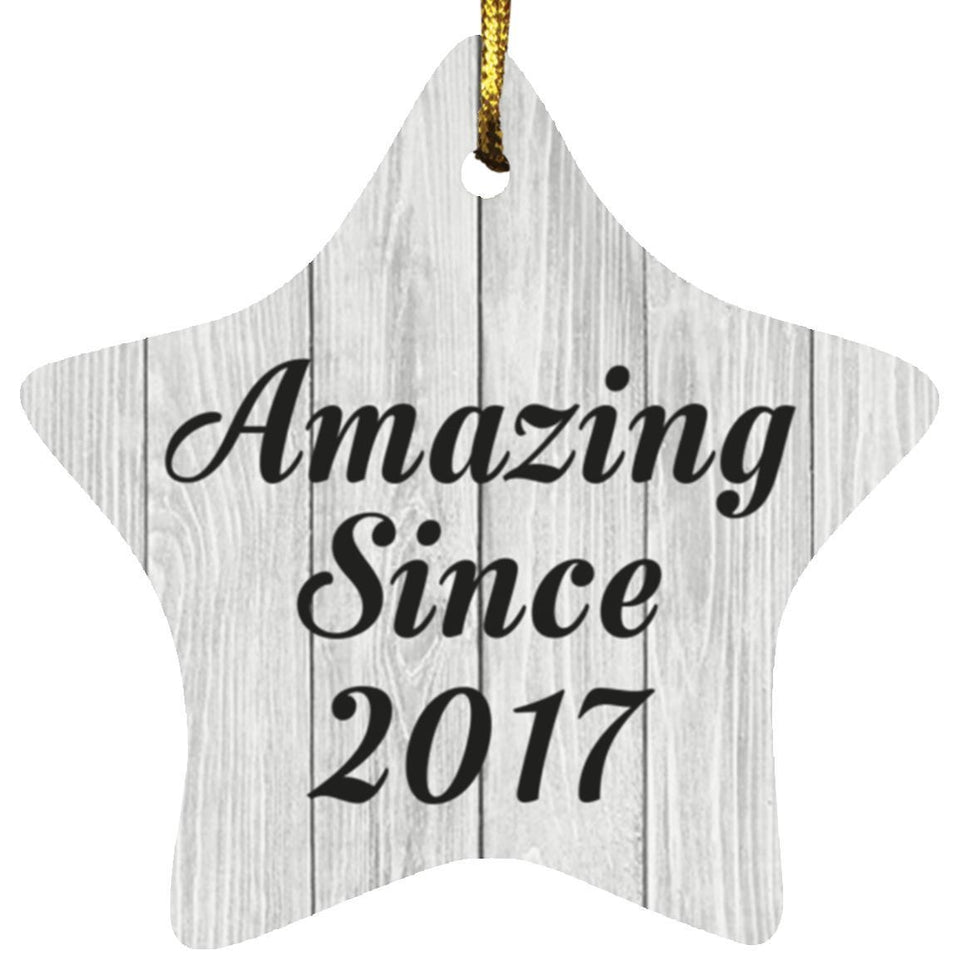 7th Birthday Amazing Since 2017 - Star Ornament F