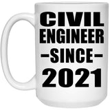 Civil Engineer Since 2021 - 15oz Coffee Mug