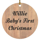Willie Baby's First Christmas - Circle Ornament C