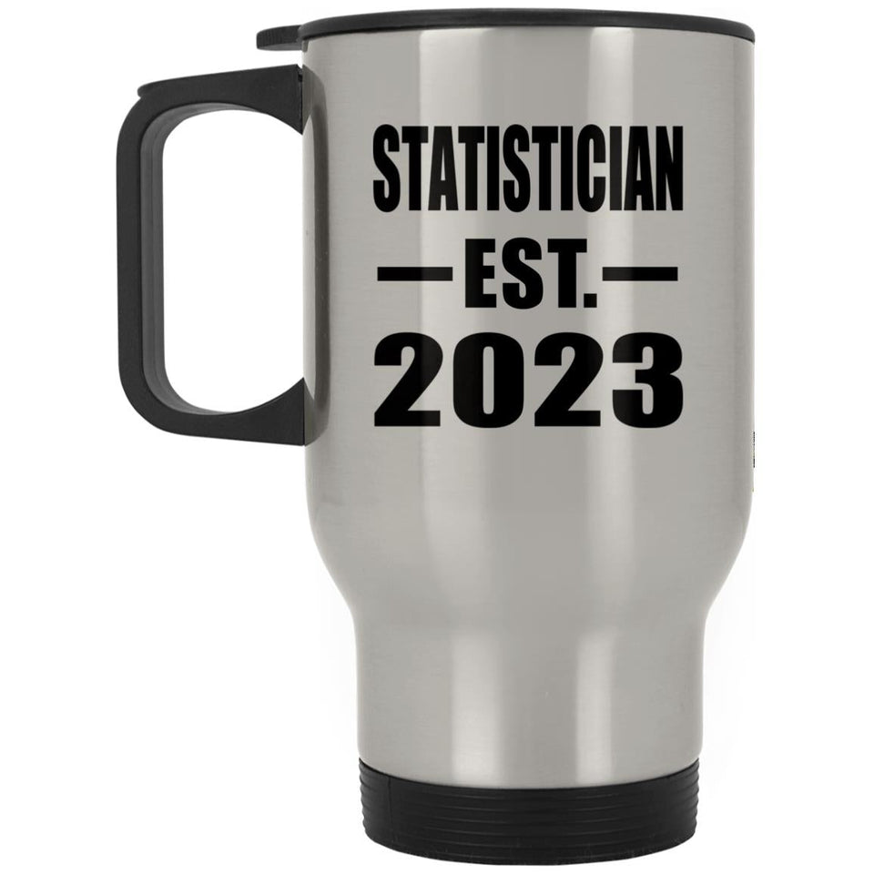 Statistician Established EST. 2023 - Silver Travel Mug