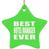 Best Hotel Manager Ever - Star Ornament