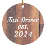 Taxi Driver Established Est. 2024 - Circle Ornament E