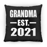 Grandma Established EST. 2021 - Throw Pillow Black