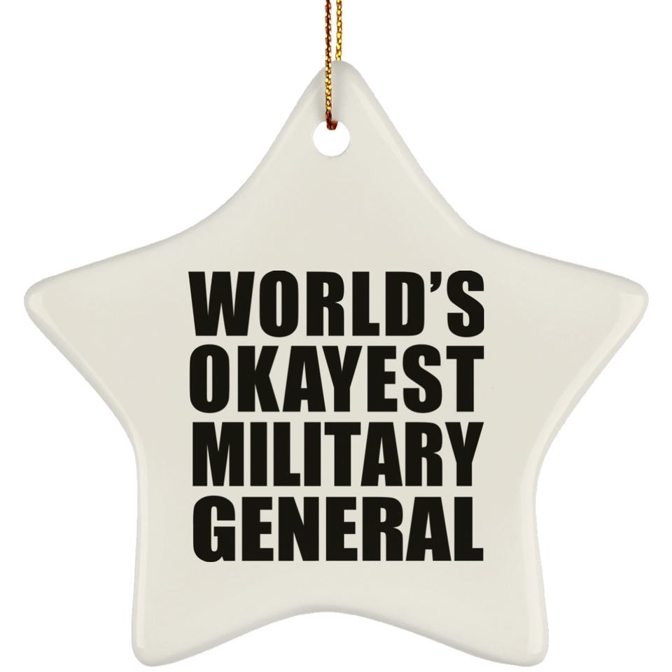 World's Okayest Military General - Star Ornament