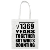 37th Anniversary Square Root of 1369 Years Who's Counting - Tote Bag White
