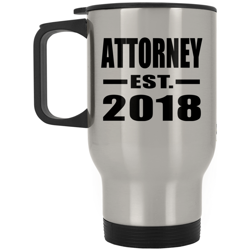 Attorney Established EST. 2018 - Silver Travel Mug