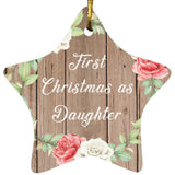 First Christmas As Daughter - Star Ornament B