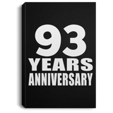 93rd Anniversary 93 Years Anniversary - Canvas Portrait