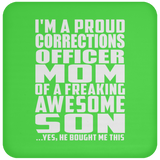 Proud Corrections Officer Mom Of Awesome Son - Drink Coaster