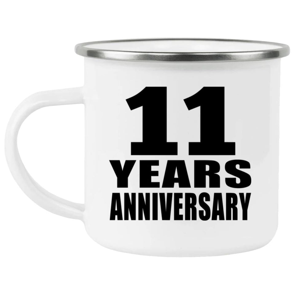 11th Anniversary 11 Years - 12oz Camping Mug