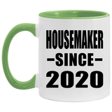 Housemaker Since 2020 - 11oz Accent Mug Green