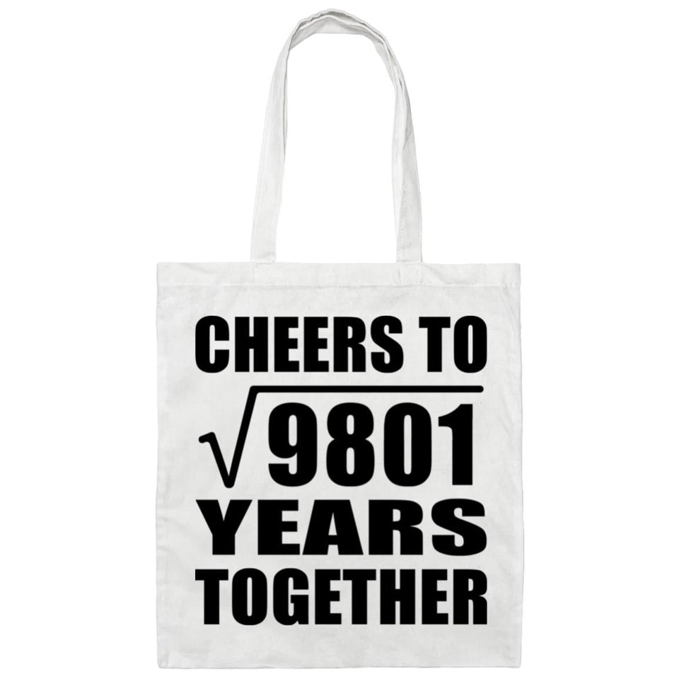 99th Anniversary Cheers To Square Root of 9801 Years Together - Tote Bag White