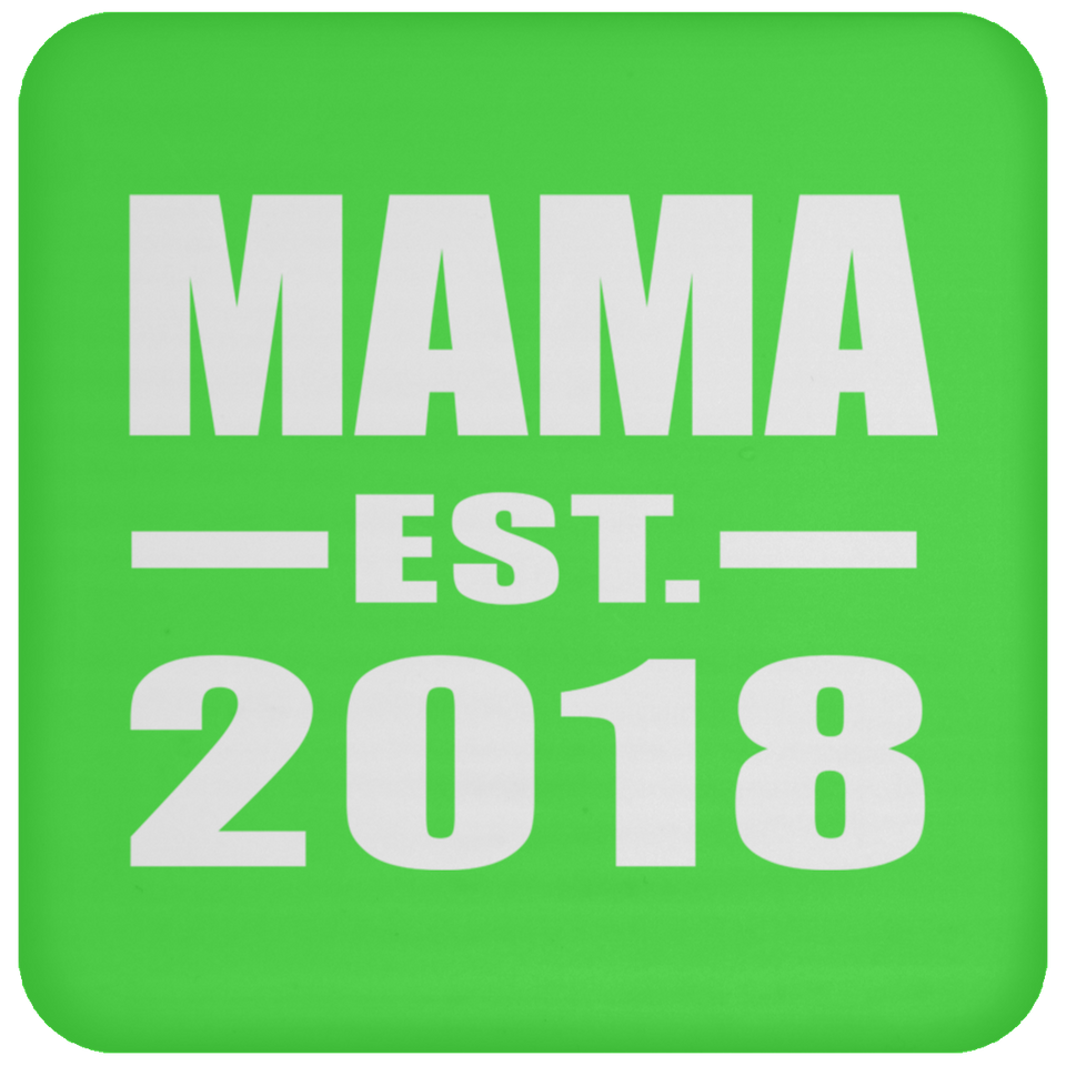Mama Established EST. 2018 - Drink Coaster