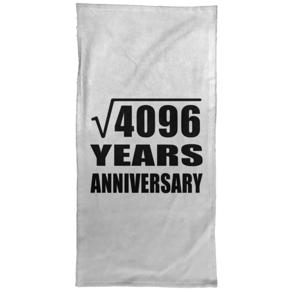 64th Anniversary Square Root of 4096 Years Anniversary - Hand Towel