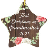First Christmas As Grandmother 2021 - Star Ornament A