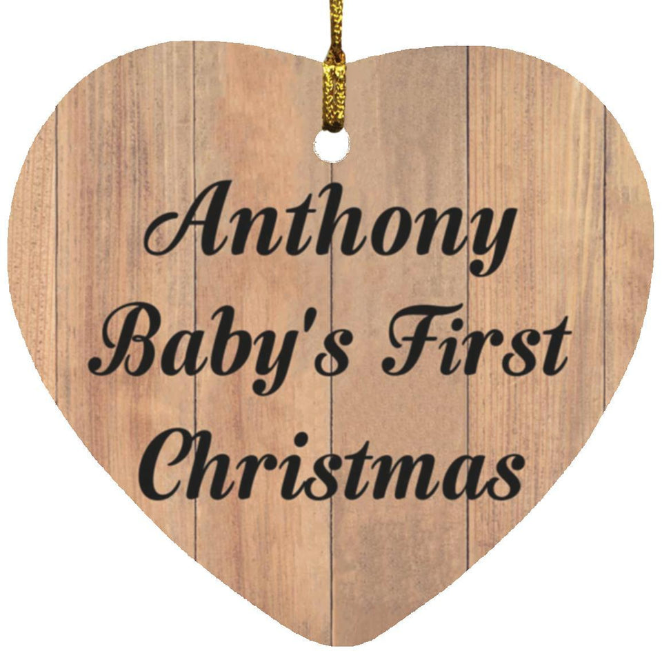 Anthony Baby's First Christmas - Heart Ornament C