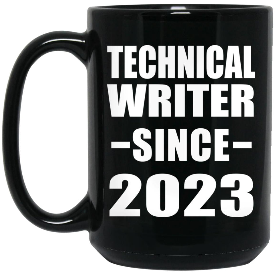 Technical Writer Since 2023 - 15oz Coffee Mug Black