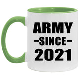 Army Since 2021 - 11oz Accent Mug Green