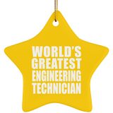 World's Greatest Engineering Technician - Star Ornament