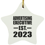 Advertising Executive Established EST. 2023 - Star Ornament