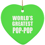 World's Greatest Pop-Pop - Heart Ornament