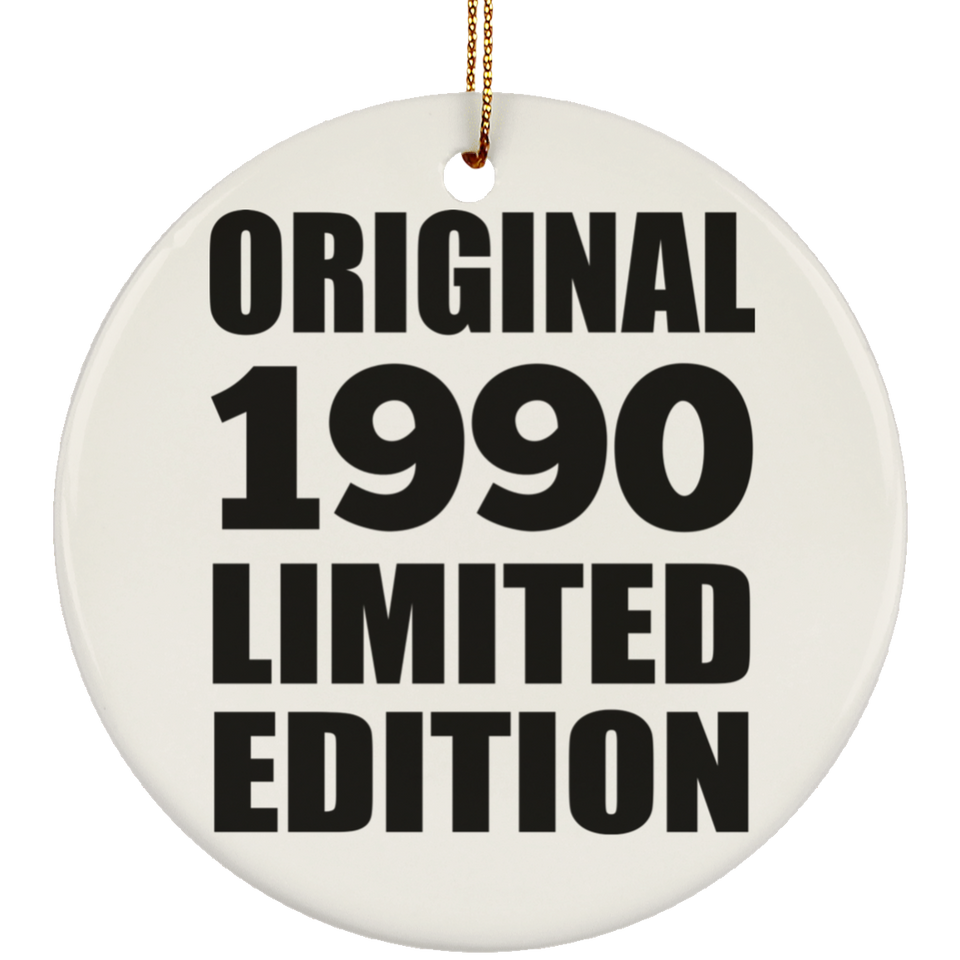 34th Birthday Original 1990 Limited Edition - Circle Ornament